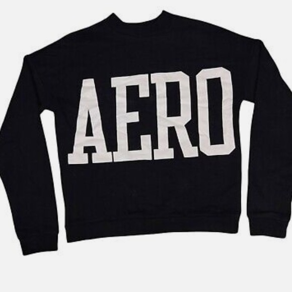 Aeropostale Block Logo Crew SweatShirt Pullover Size Large - Picture 2 of 5